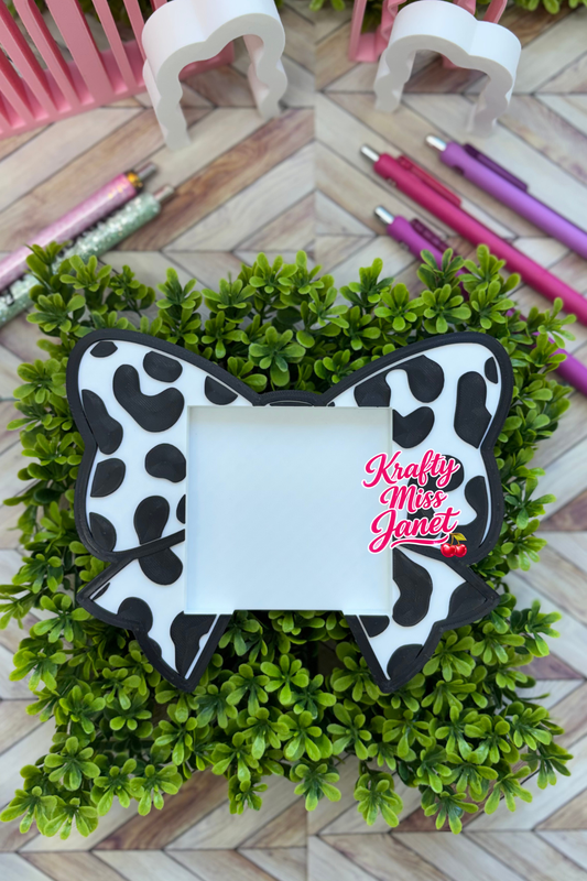 White & Black Bow